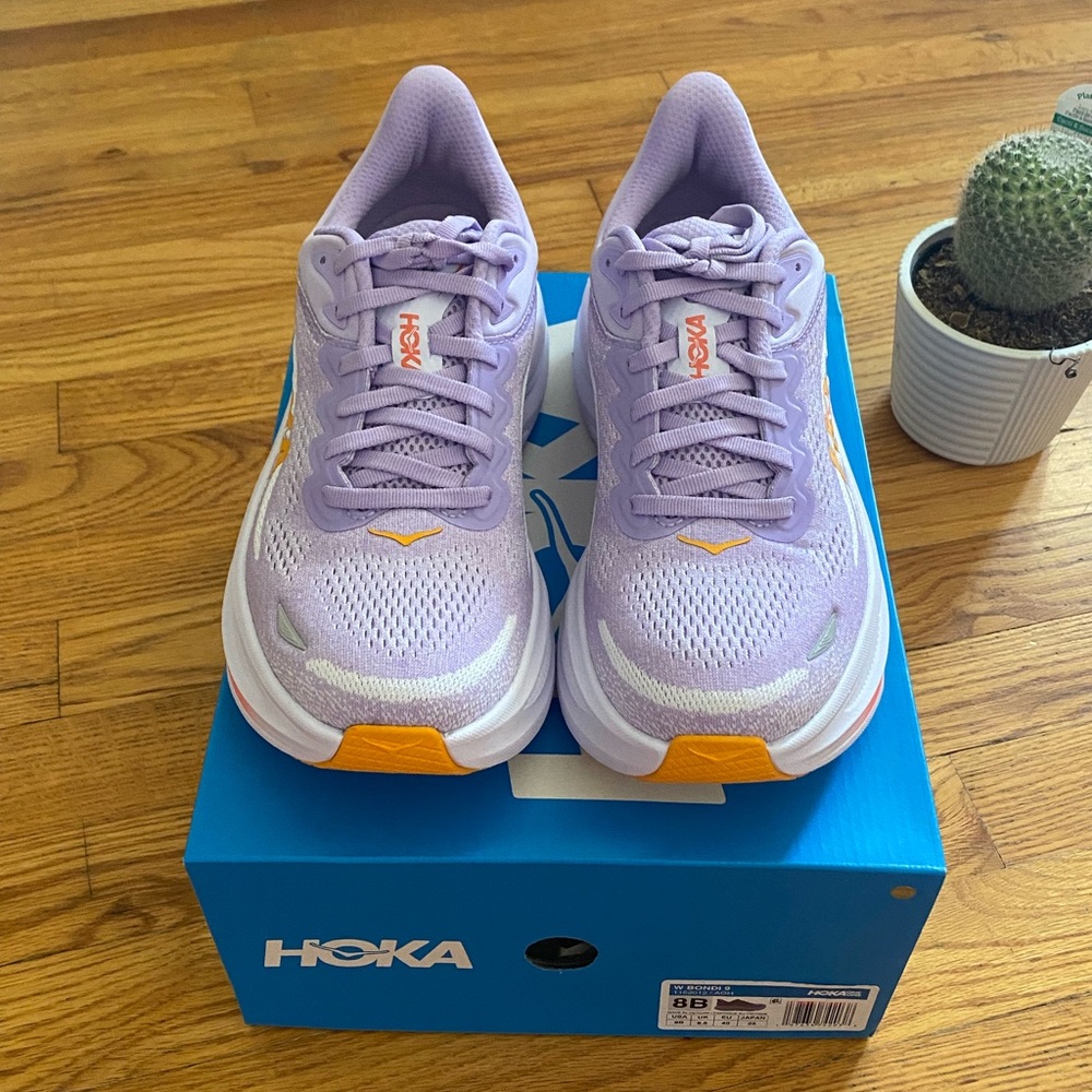 Hoka Women's Athletic Shoes in Lavender and Orange